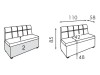 Диван Комо 1.1. нерозкладний з нішою