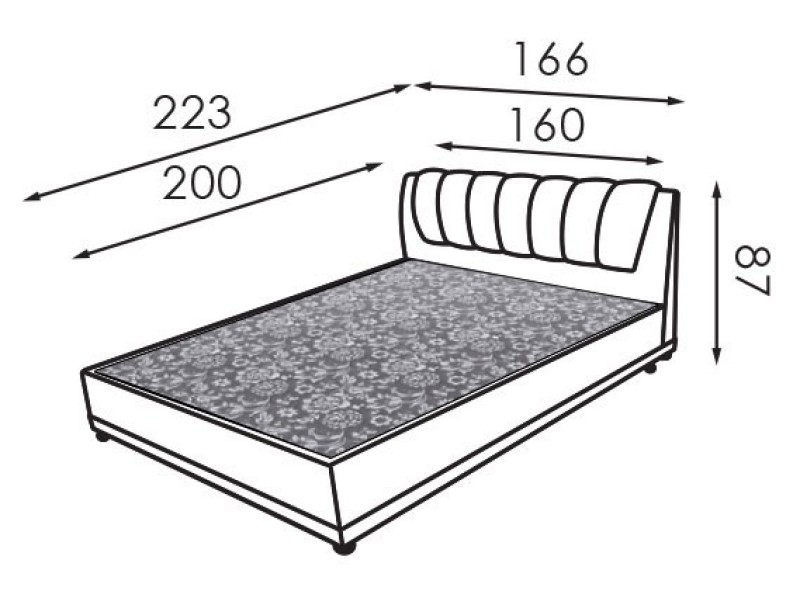 Bed "Ornella" 160x200 cm