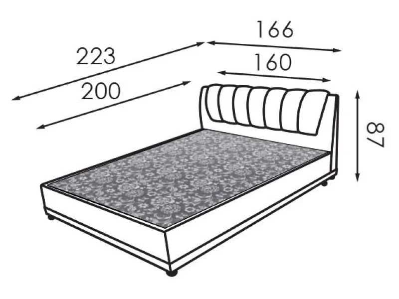 Bed "Ornella" 160x200 cm