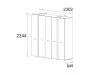 Alba 5-door wardrobe